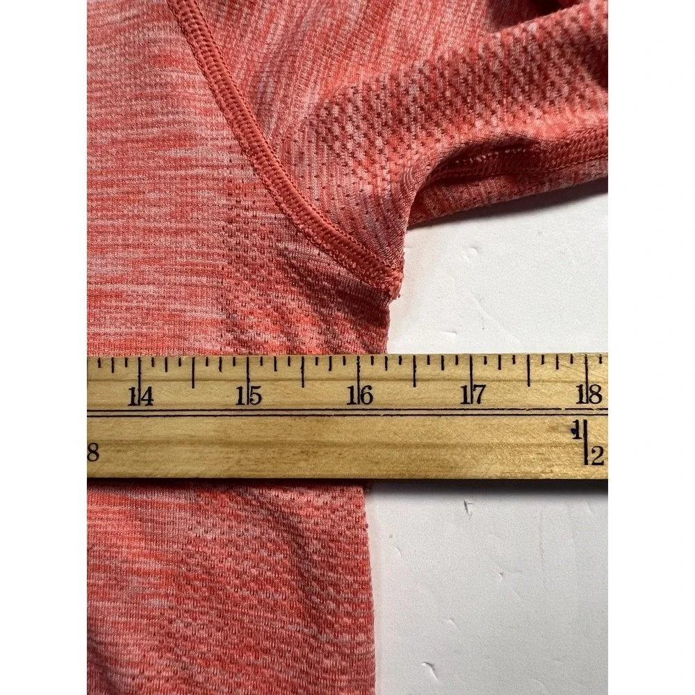 Lululemon Swiftly Tech Long Sleeve Crew Heathered Grapefruit Silverescent 4 Top